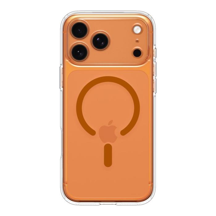 Bild 2, Spigen iPhone 17 Pro Max Skal MagSafe Ultra Hybrid Transparent/Orange