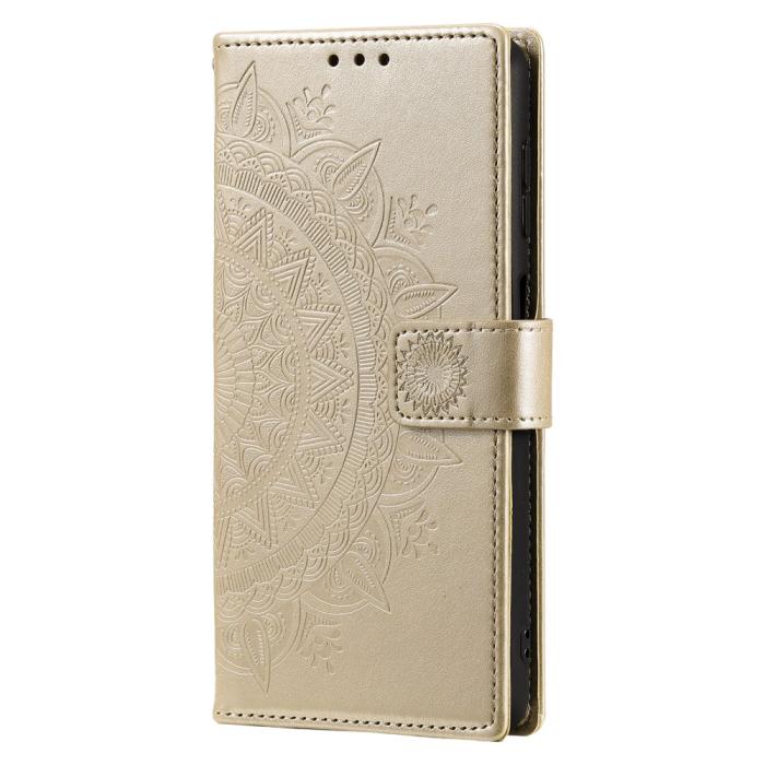 Bild 5, Samsung Galaxy A34 5G Fodral Mandala Läder Guld