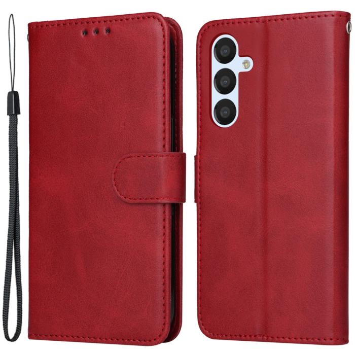 Bild 1, Samsung Galaxy A34 5G Fodral Läder Röd