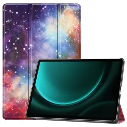 Galaxy Tab S9 FE Plus Fodral Tri-Fold Läder Cosmic Space