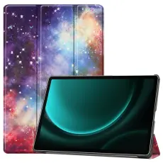 Galaxy Tab S9 FE Plus Fodral Tri-Fold Läder Cosmic Space