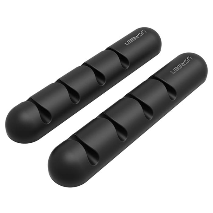 Bild 2, UGREEN 2-PACK Kabelhållare / Kabelklämma För 4 Kablar Svart