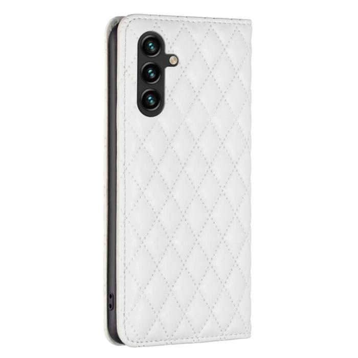 Bild 6, Samsung Galaxy A35 5G Fodral Flip Diamond Läder Vit