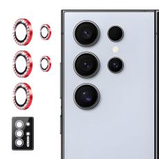 ENKAY Galaxy S25 Ultra Linsskydd Rhinestone R&ouml;d