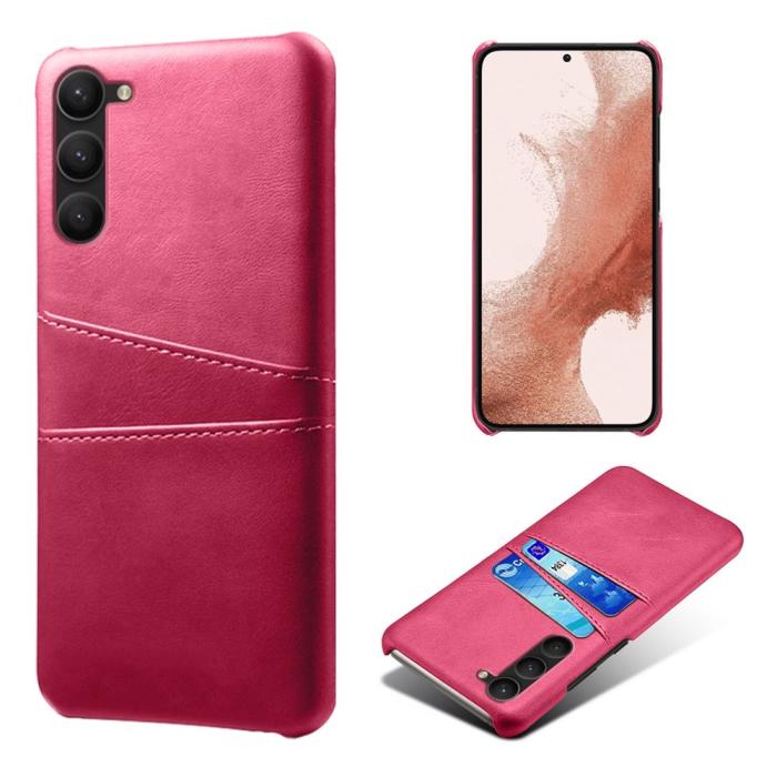 Bild 1, KSQ Samsung Galaxy S23 Plus Skal Med 2 Kortfack Rosa