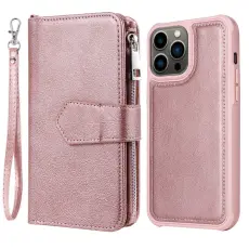 iPhone 13 Pro Max Fodral/Skal 2in1 Magnet Multifunktionellt Ros&eacute;guld