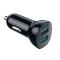 Choetech 30W 2x USB QC Billaddare Snabbladdare Svart