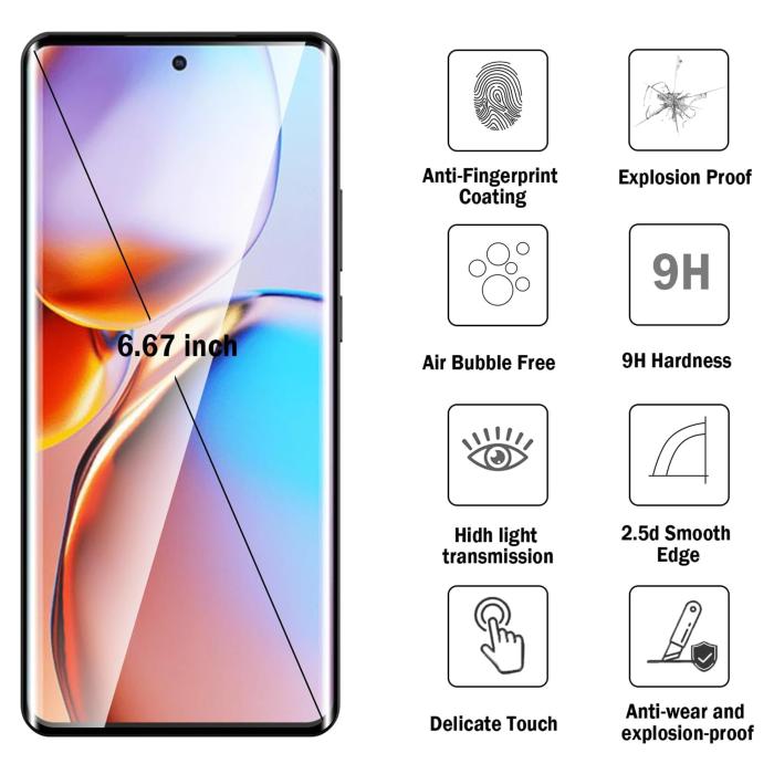 Bild 6, Motorola Moto G15 Power Skärmskydd Heltäckande Härdat Glas