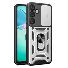 Samsung Galaxy S26 Skal CamShield Ring Hybrid Silver