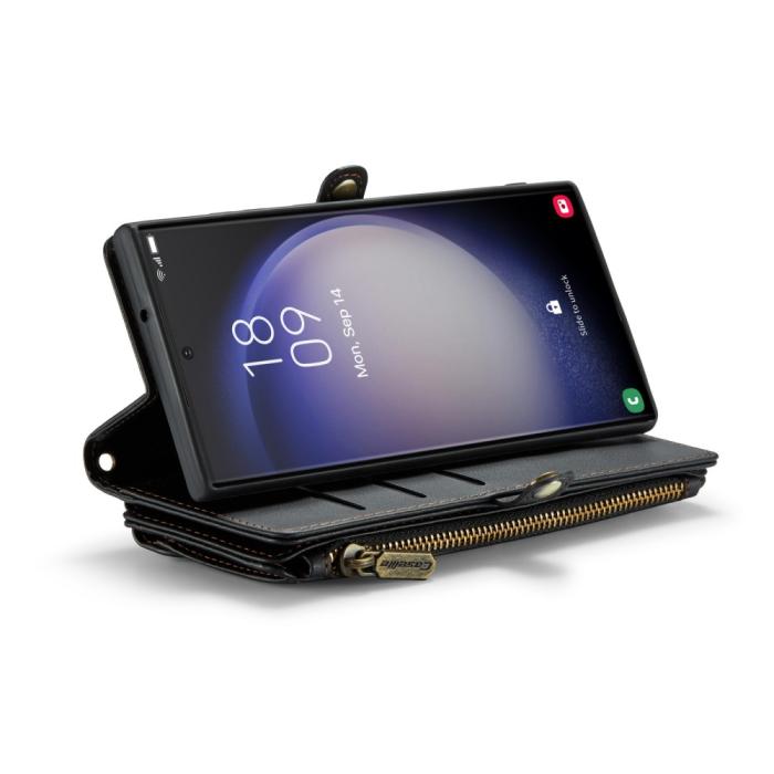 Bild 5, CASEME Samsung Galaxy S23 Ultra Plånboksfodral Svart