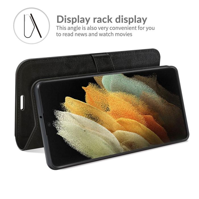 Bild 6, Samsung Galaxy S22 Ultra Fodral Crazy Horse Svart