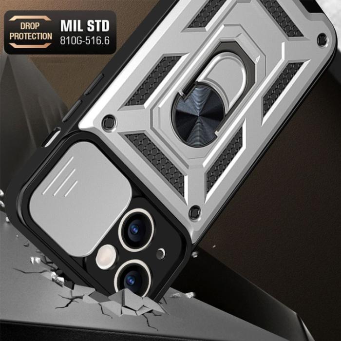 Bild 2, iPhone 14 Pro Skal CamShield Hybrid Ring Silver