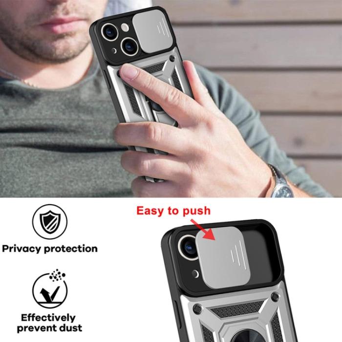Bild 4, iPhone 14 Pro Skal CamShield Hybrid Ring Silver