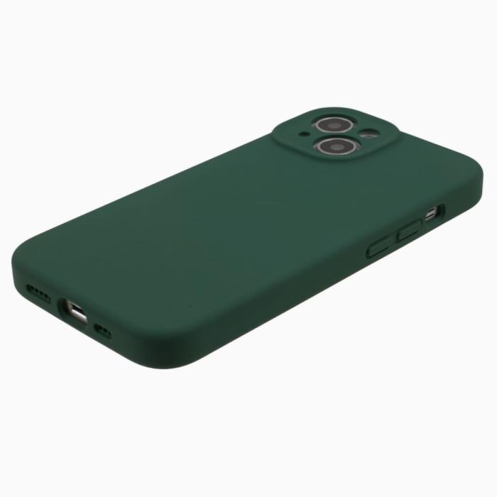 Bild 4, iPhone 15 Plus Skal Liquid Silikon Militär Grön