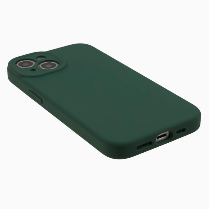 Bild 5, iPhone 15 Plus Skal Liquid Silikon Militär Grön