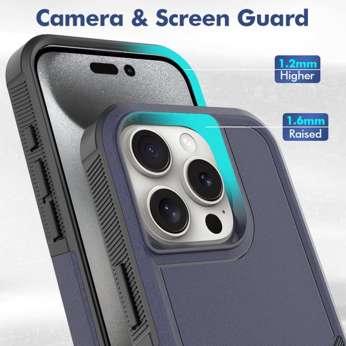 Bild 4, iPhone 16 Pro Skal Extreme Shockproof Mörk Blå