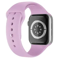 Apple Watch 42/44/45/46/49 mm Silikon Armband (S/M) Ljus Lila