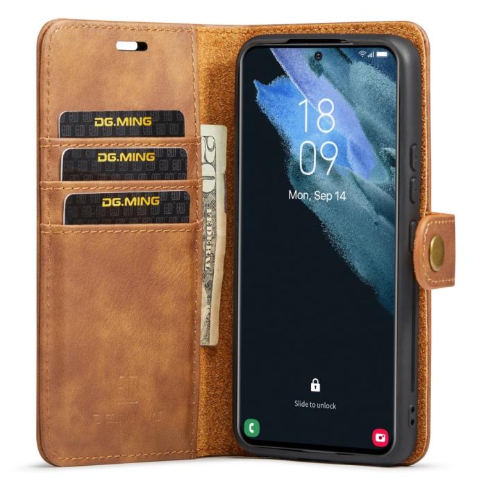 Bild 2, DG.MING Galaxy S24 2in1 Magnet Fodral / Skal Brun