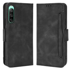 Sony Xperia 10 V Fodral Med Avtagbart Kortfodral Svart