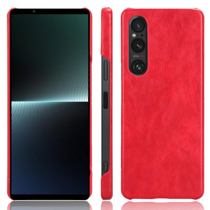 Bild 5, Sony Xperia 1 V Skal Slim Läder Röd