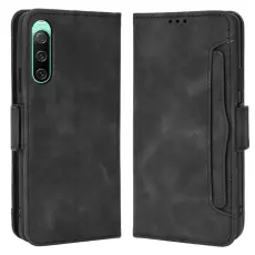 Sony Xperia 10 V Fodral Med Avtagbart Kortfodral Svart