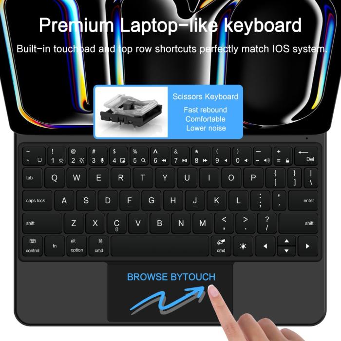 Bild 6, Tech-Protect iPad Pro 13 2025/2024 Fodral SC Tangentbord Svart
