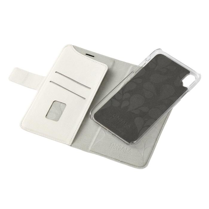 Bild 3, ONSALA iPhone XR 2in1 Magnet Fodral / Skal Saffiano White