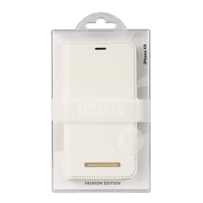 Bild 2, ONSALA iPhone XR 2in1 Magnet Fodral / Skal Saffiano White