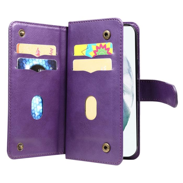 Bild 4, Samsung Galaxy S22 Ultra Fodral 10-korts Flerfack Lila