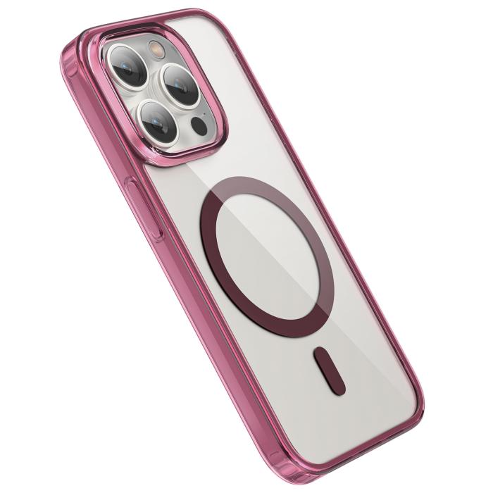 Bild 3, ColorPop iPhone 15 Pro Max Skal CH MagSafe Transparent/Röd
