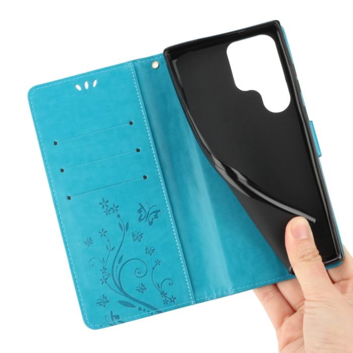 Bild 3, Samsung Galaxy S23 Ultra Fodral Med Tryck Blå