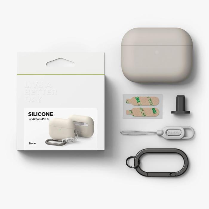 Bild 6, Ringke AirPods Pro 3 Skal Silikon Stone