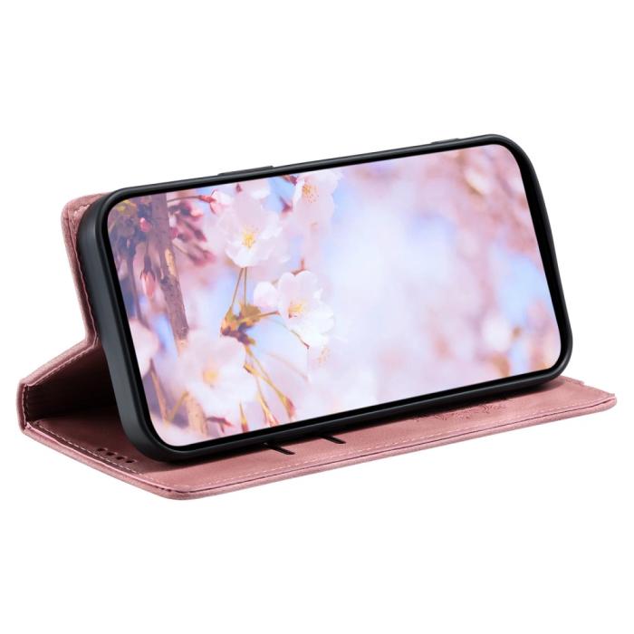 Bild 4, Xiaomi Redmi Note 14 4G Fodral Flip Mandala Läder Roséguld