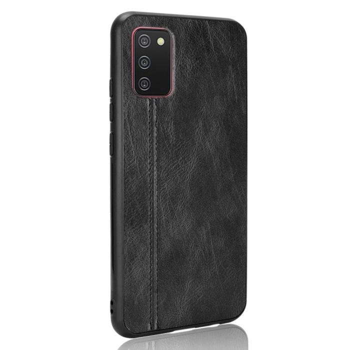 Bild 2, Samsung Galaxy A02s - Läderbelagt Hybrid Skal - Svart