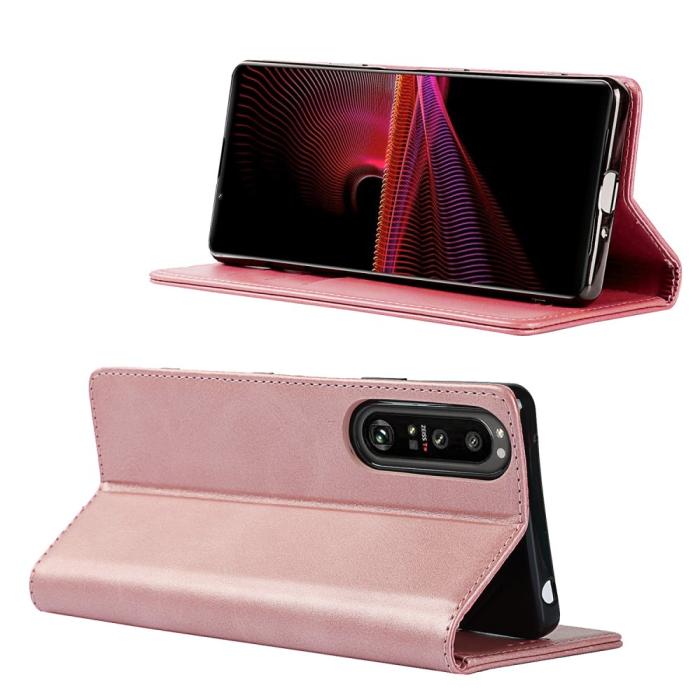 Bild 2, Sony Xperia 1 III - Flip Fodral Med Magnetisk Stängning - Roséguld