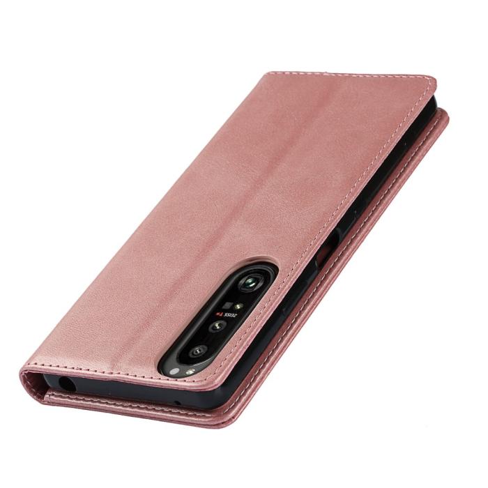 Bild 4, Sony Xperia 1 III - Flip Fodral Med Magnetisk Stängning - Roséguld