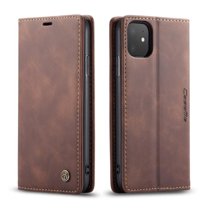 Bild 1, iPhone 11 - CASEME Plånboksfodral - Brun