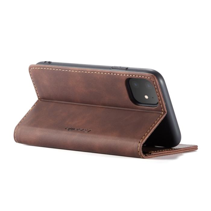 Bild 4, iPhone 11 - CASEME Plånboksfodral - Brun