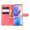 OnePlus 8 Pro - Litchi Plånboksfodral - Röd