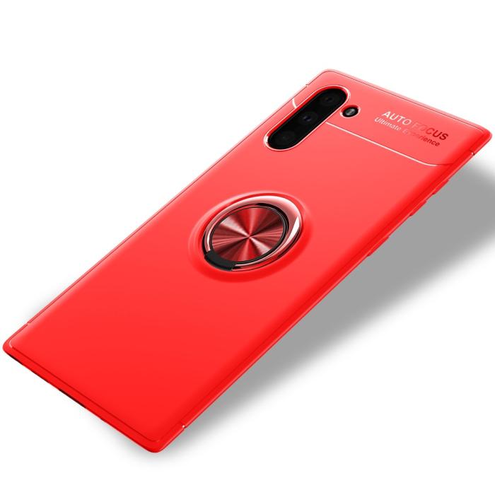 Bild 2, Samsung Galaxy Note 10 - Ring Skal - Röd