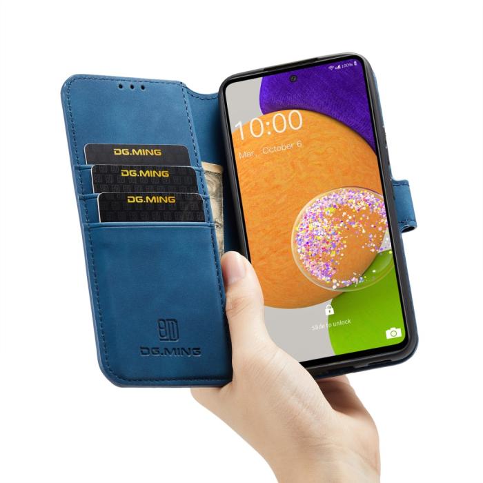 Bild 6, DG.MING Samsung Galaxy A53 5G Fodral Retro Läder Blå