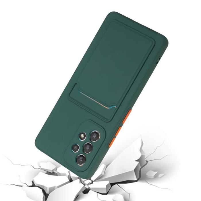 Bild 5, Samsung Galaxy A53 5G Skal TPU Kortfack Mörk Grön