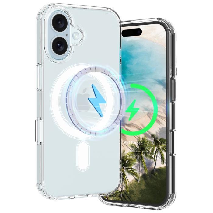 Bild 6, iPhone 16 Skal MagSafe Akryl/TPU Transparent