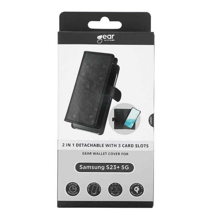 Bild 2, GEAR Samsung Galaxy S23 Plus 2in1 Magnet Fodral / Skal Svart