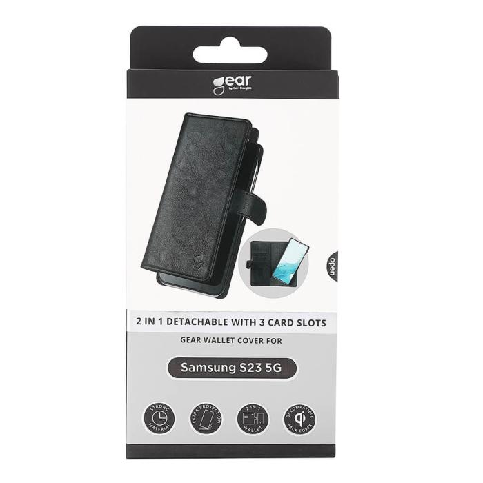 Bild 2, GEAR Samsung Galaxy S23 2in1 Magnet Fodral / Skal Svart