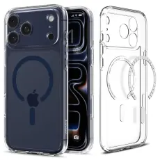 Spigen iPhone 17 Pro Skal MagSafe Ultra Hybrid Clear / Deep Blue