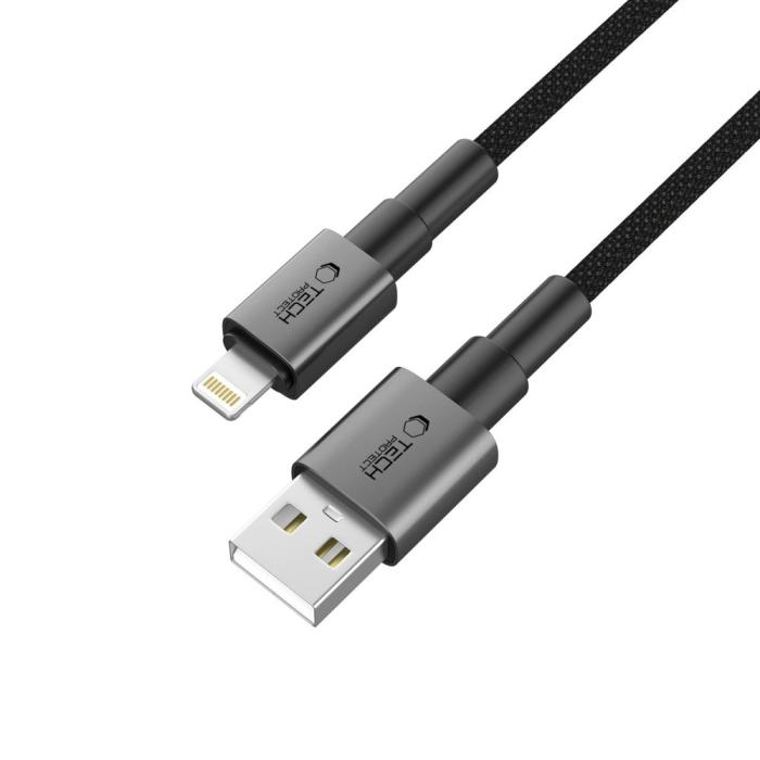 Bild 2, Tech-Protect 0.25m 12W/2.4A Lightning Kabel UltraBoost Iron Grey