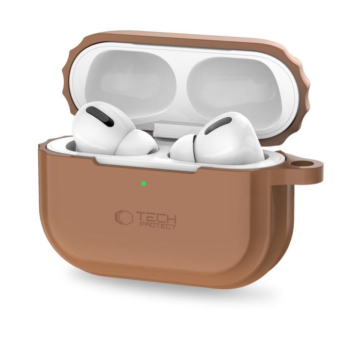 Bild 4, Tech-Protect AirPods Pro 1/2 Skal Silikon Rope Chocolate Brown