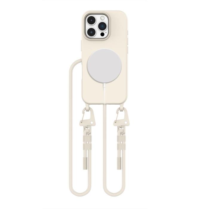 Bild 1, Tech-Protect iPhone 16 Pro Skal MagSafe MagNecklace Latte