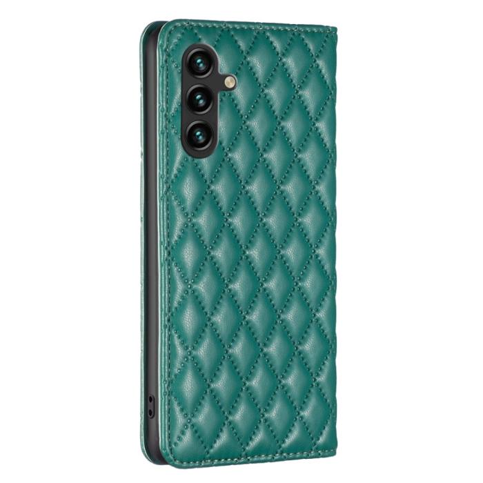Bild 6, Samsung Galaxy A35 5G Fodral Flip Diamond Läder Grön